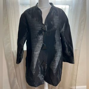 Caroline Rose Jacket With Oversized Buttons